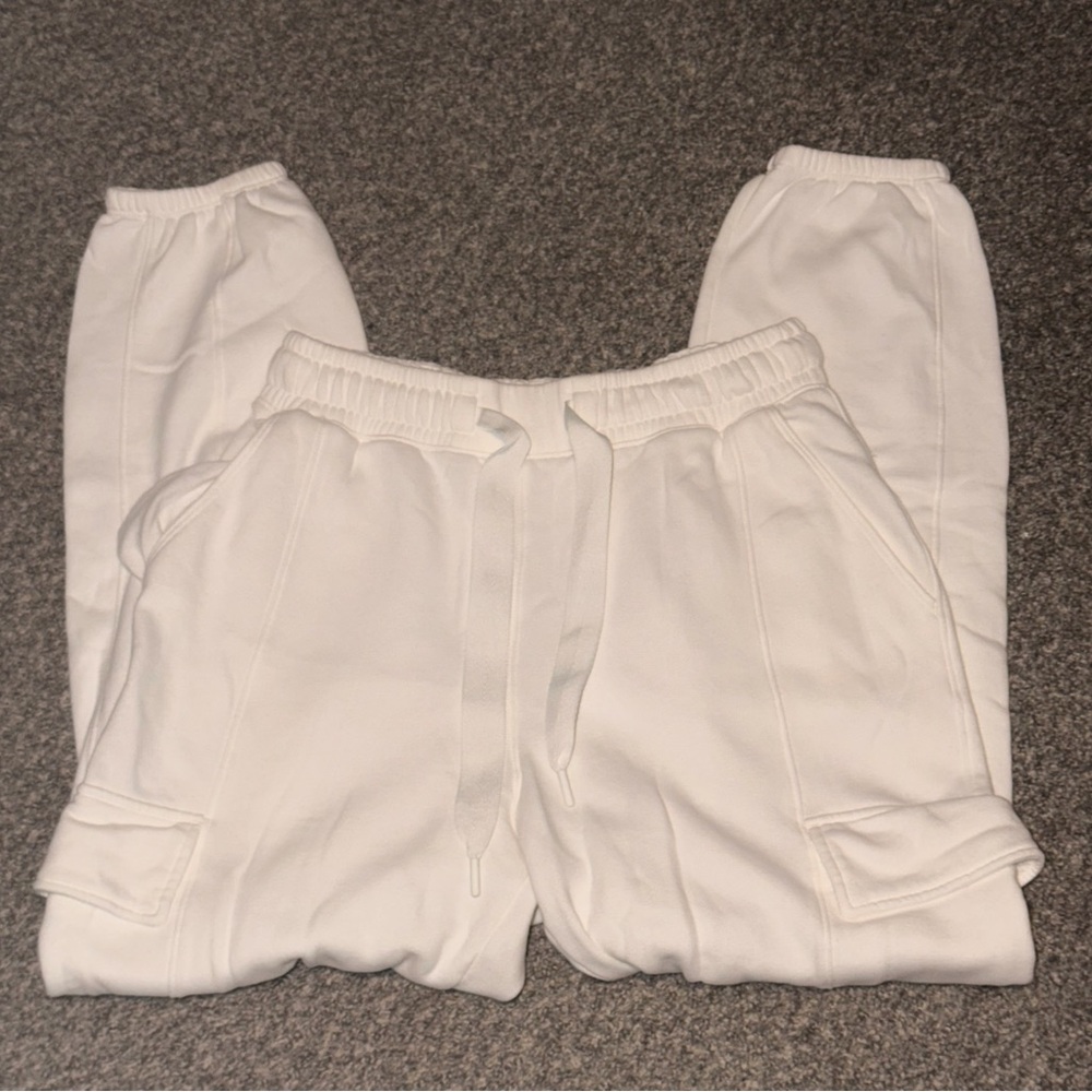 Abercrombie & Fitch Soft Collection White Joggers/Sweats